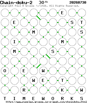 Puzzle shown is for 20260730.