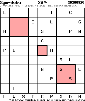 Puzzle shown is for 20260926.