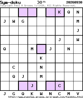 Puzzle shown is for 20260930.