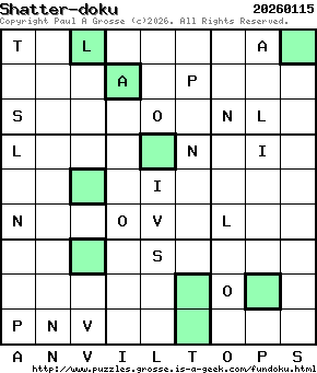 Puzzle shown is for 20260115.