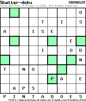 Puzzle shown is for 20260122.