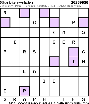 Puzzle shown is for 20260930.