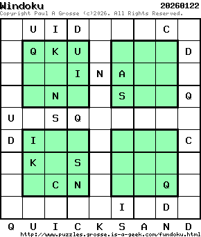 Puzzle shown is for 20260122.