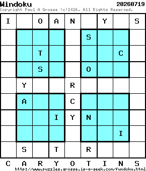 Puzzle shown is for 20260719.