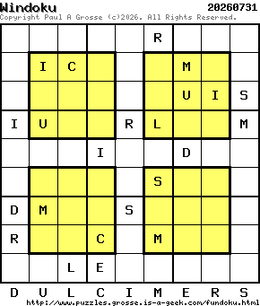 Puzzle shown is for 20260731.