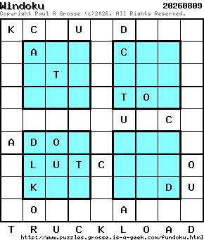 Puzzle shown is for 20260809.