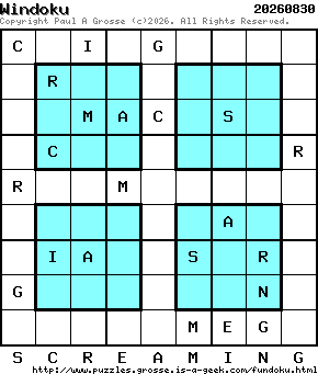Puzzle shown is for 20260830.