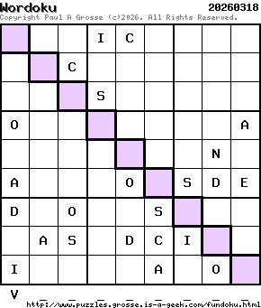 Puzzle shown is for 20260318.