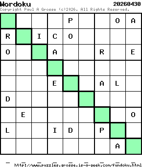 Puzzle shown is for 20260430.