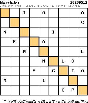 Puzzle shown is for 20260512.