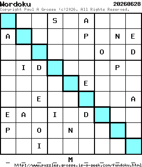 Puzzle shown is for 20260628.