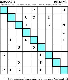 Puzzle shown is for 20260719.