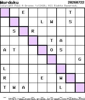 Puzzle shown is for 20260722.