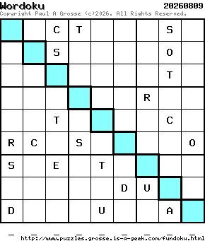 Puzzle shown is for 20260809.
