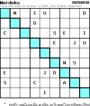 Puzzle shown is for 20260830.
