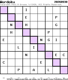 Puzzle shown is for 20260930.
