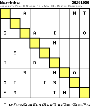 Puzzle shown is for 20261030.