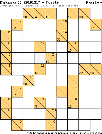 Daily Kakuro Puzzles - Home page. Grosse Puzzles